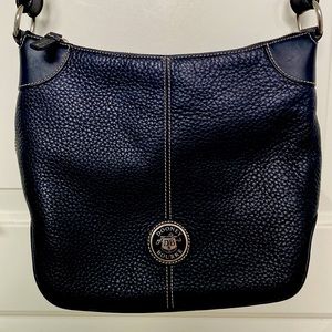 Rooney & Bourke black leather cross body bag